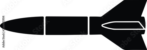 Silhouette vector of a military missile for your graphic design