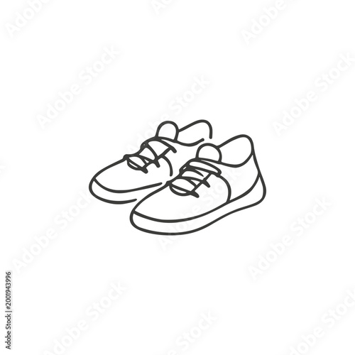 Sneakers Line Art Icon