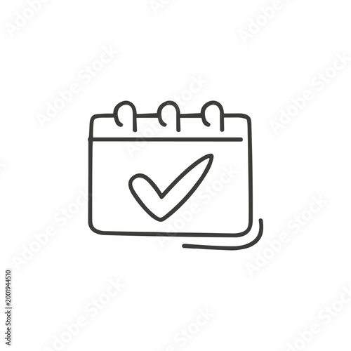 Calendar Check Mark Icon