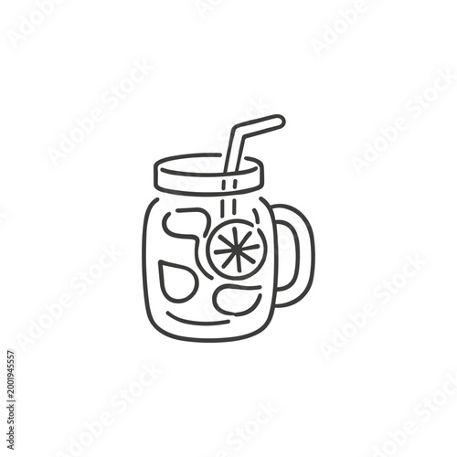 Mason Jar Drink Icon