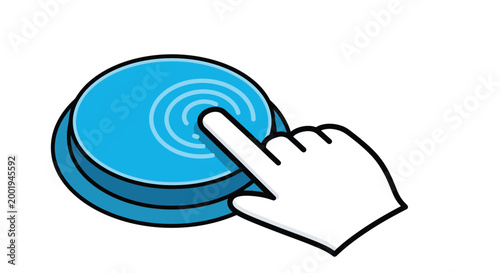 clickable button with hand cursor icon high quality