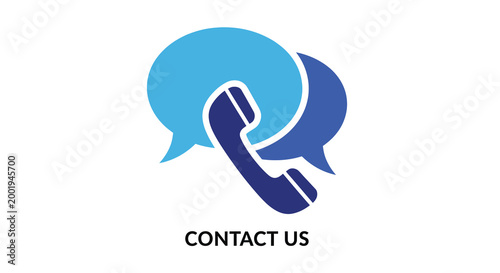 contact us icon with speech bubbles and phone