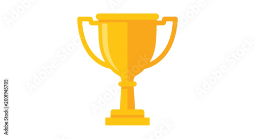 golden trophy cup on white background high quality