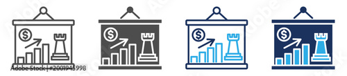 sales strategies multi purpose icon set