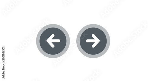 arrow navigation icons on white background high quality