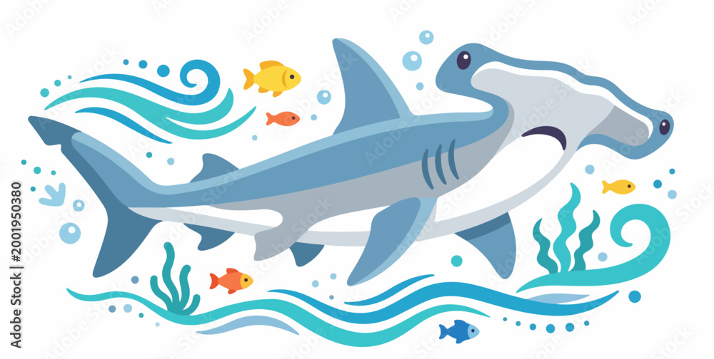 Obraz premium Hammerhead shark.eps