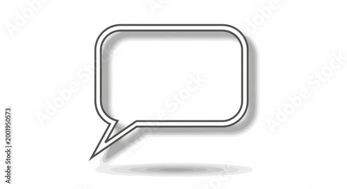 A simple speech bubble icon design.