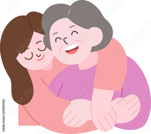 포옹하는 모녀 어버이날