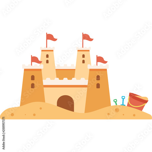 Sand Castle Illustration