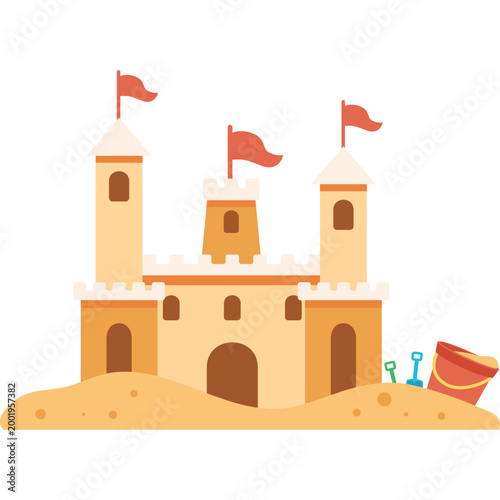 Sand Castle Illustration