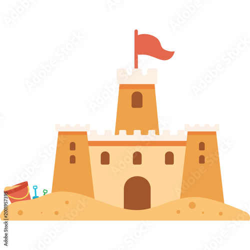 Sand Castle Illustration