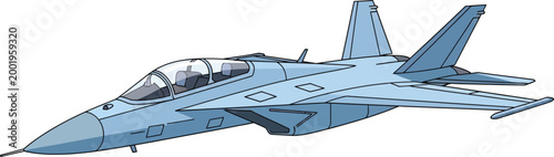Fighter plane cruises through the atmosphere with sleek aerodynamic lines and advanced stealth capabilities.