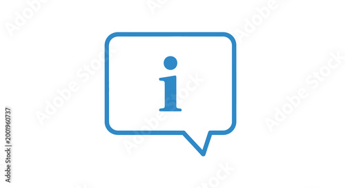 information icon with speech bubble outline high quality