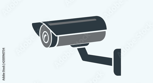 security camera icon in flat design style