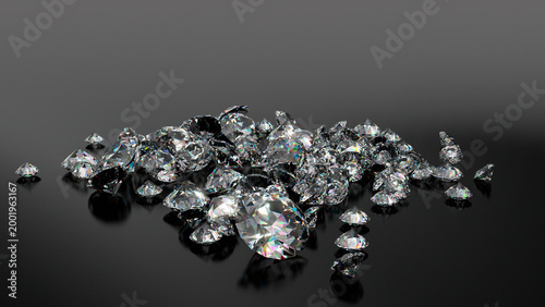 diamonds on black background