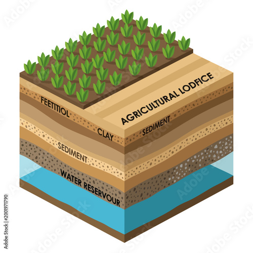 Photos Layers of Soil and Water Reservoir.