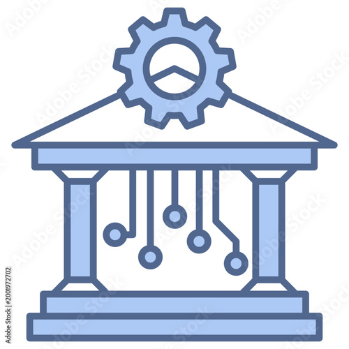 IT Governance Blue Icon