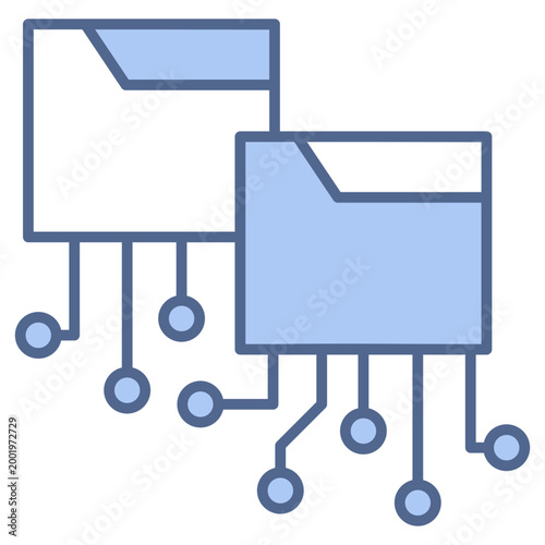 Digital Data Blue Icon