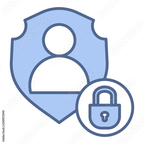 Data Privacy Blue Icon