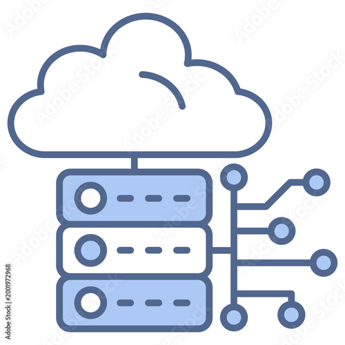 Server Blue Icon