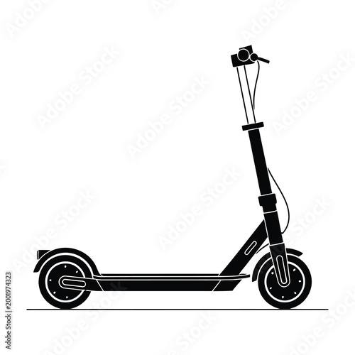 Electric scooter isolated on white background