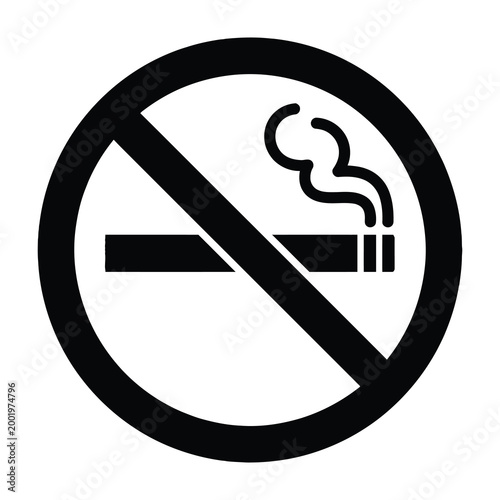 No Smoking Sign Prohibiting Cigarette Smoking in Public Areas