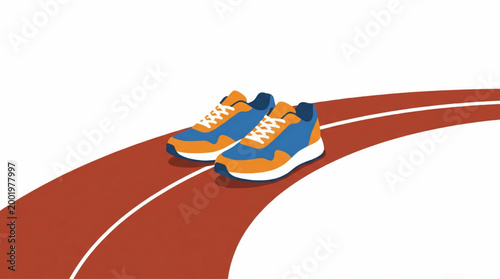 Running Shoes on a Track Path