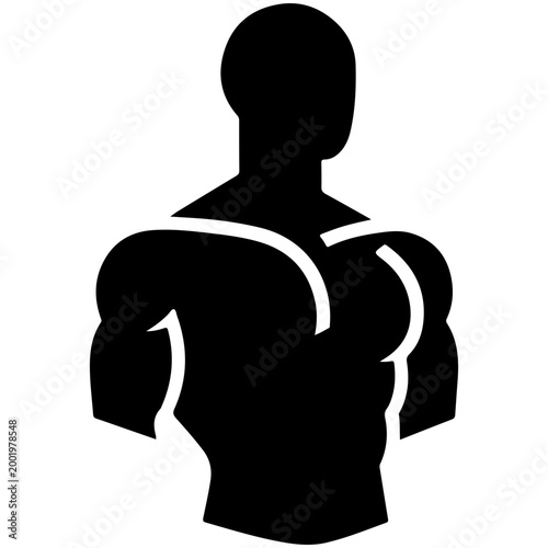 Foto fitness body icon vector silhouette