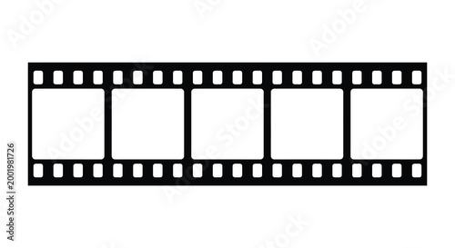 Film Strip Silhouette With Perforations Black And White Silhouette