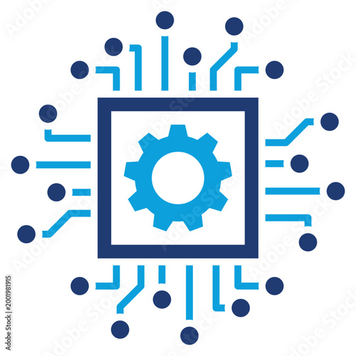 Hardware Flat Blue Icon