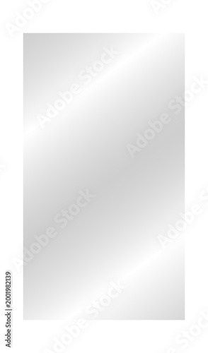 Realistic Clear Glass Panel with Glossy Reflection, Transparent Shiny Screen Overlay, Vertical Smartphone Glass Mockup, Plastic Sheet Texture