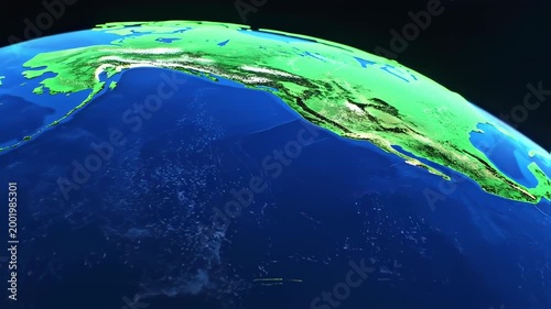 Pulsating Globe Highlighting Global Cyberspace Connections