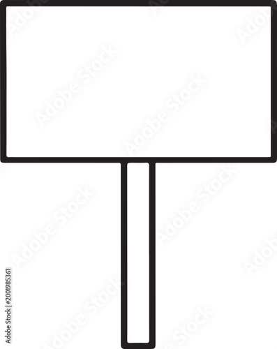 Protest Placard outline Vector Icon