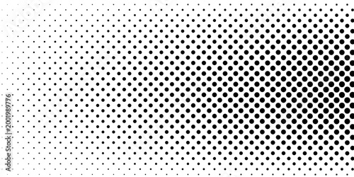 Obraz na płótnie Set of halftone dots gradient pattern texture isolated on white background