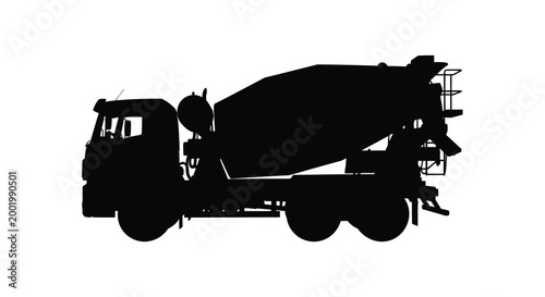 concrete mixer truck silhouette high quality professional detailed