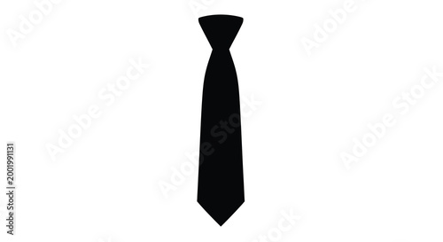 black tie silhouette on white background high quality