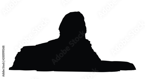 sphinx silhouette on white background high quality professional