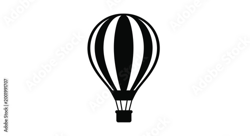 Obraz na plátně hot air balloon silhouette high quality professional detailed