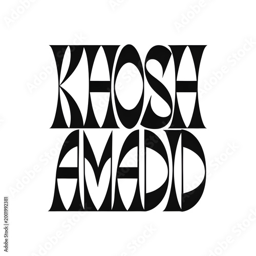 khosh amadid typography style vector
