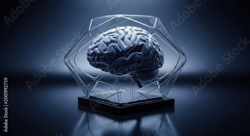 Frozen brain in ice a symbolic representation of mental state
