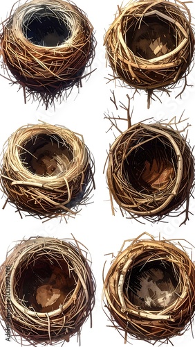 Bird Nests Set.