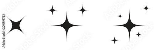 Set of Sparkle and Star Icons