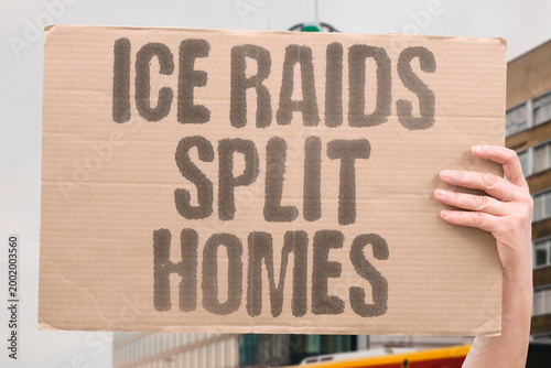 Foto "ICE Raids Split Homes" Documented research confirms documented enforcement raids measurably separate documented adult families from their homes