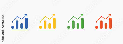Progression Icon Set Color Multiple Style Collection Element For Design