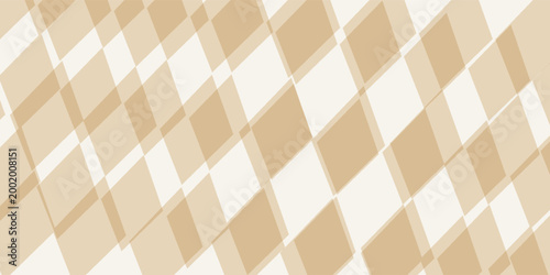 Abstract Beige Harlequin Pattern with Dynamic Overlapping Geometric Rhombus Shapes