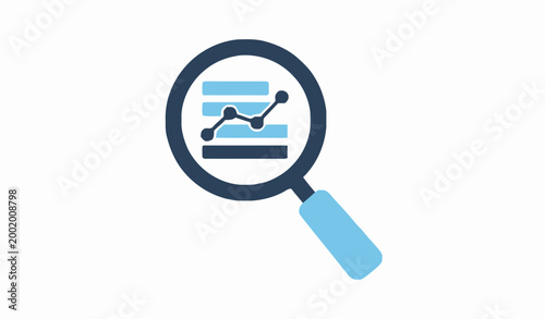 Data Analysis Magnifying Glass Icon