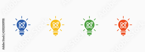 Innovation Icon Set Color Multiple Style Collection Element For Design