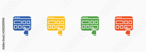 Interface Icon Set Color Multiple Style Collection Element For Design