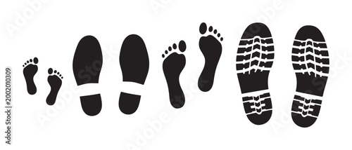 foot print on white background