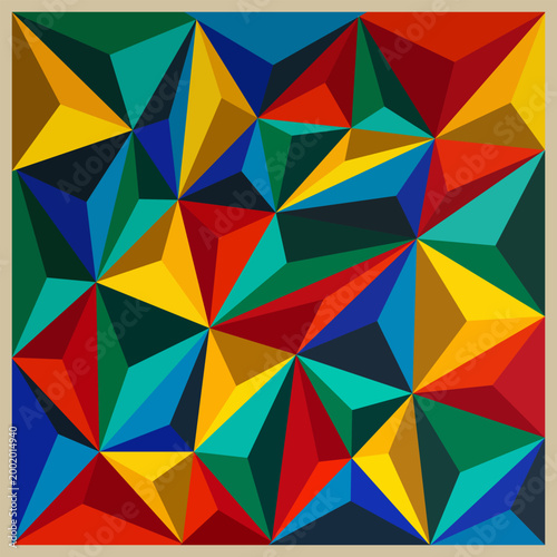 Abstract Geometric Star Pattern Illustration
